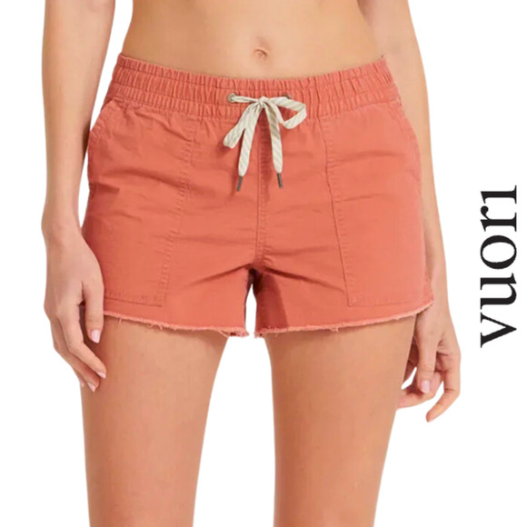 Vuori Pants - Vuori NWT Women's Vintage Ripstop Organic Cotton Drawstring Short in Cinnamon M